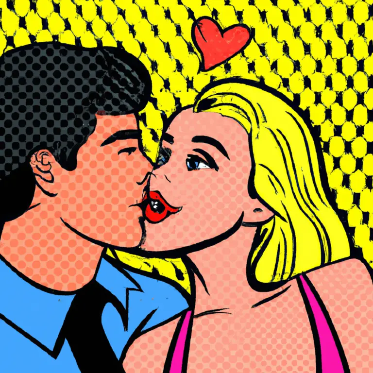 pop art love romance colorful 2d 60s retro dating boom